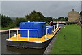 Moored maintenance boat at Kildwick