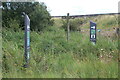 ST3482 : Signposts at path junction behind sea wall by M J Roscoe