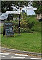 Signpost at the edge of Nympsfield, Gloucestershire 