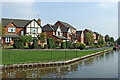 Canalside housing north-west of Stone, Staffordshire