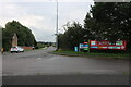 Entrance to service area on Derby Road, Uttoxeter