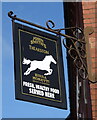 Sign for the White Horse Hotel, Pershore 