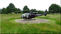 SE0753 : Helicopter at Devonshire Arms Hotel, Bolton Bridge by Colin Park