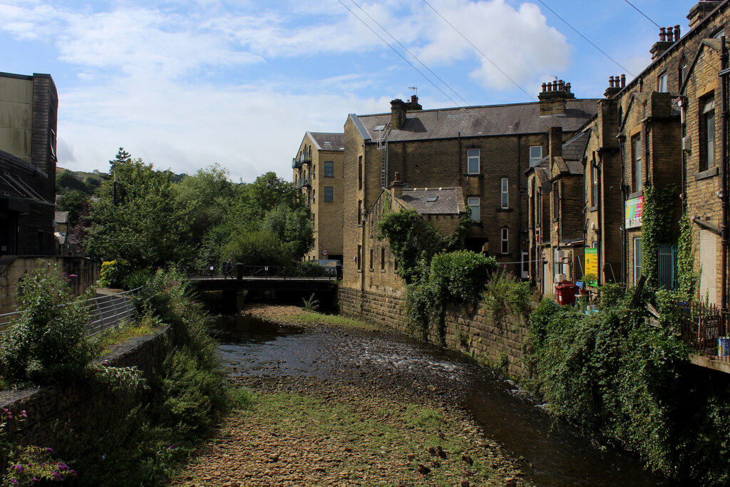 River Ryburn In Sowerby Bridge © Chris Heaton :: Geograph Britain And ...