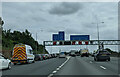 Traffic queue at junction 23 on the M25