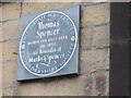 Plaque to Thomas Spencer in Skipton