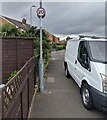 20 sign on a Larch Grove lamppost, Malpas, Newport