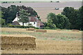 SU0318 : House between harvest fields by David Martin
