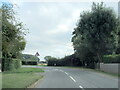 Sharp bend on Abberton Road leaving Bishampton village