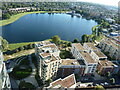 View of Woodberry Wetlands reservoir from 22nd floor