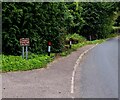 Llangwm Parish Hall Car Park name sign, Monmouthshire