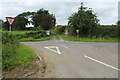 Junction of A40 with lane and minor road