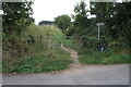 Footpath up the hill to Manor Farm