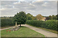 Kelshall: cross and millennium obelisk