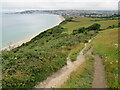 SZ0381 : South West Coast Path overlooking Swanage by Malc McDonald