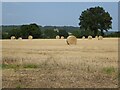 SO5649 : Straw bales at Upper Maund by Philip Halling