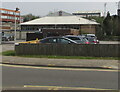 SS9079 : Southwest side of Aldi in Bridgend town centre by Jaggery
