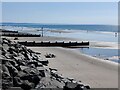 Beach and sea defences at Tywyn