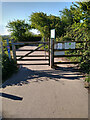 ST3157 : Swing Gate on NCN33 Brean Down Way Path near Uphill by Kevin Pearson