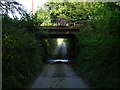 Railway bridge on very minor road north of Middle Heldre