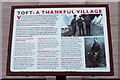 TL3556 : 'Thankful Village' information board, Toft by Martin Tester