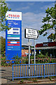 Tesco fuel and temple sign in Wolverhampton