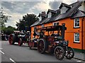 Steam engines outside the Six Bells public house