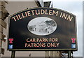 Sign for the Tillietudlem Inn, Crossford