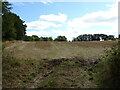 Hillside stubble field off the A706