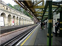 TQ2678 : South Kensington Underground station: view eastward from Platform 2 by Stefan Czapski