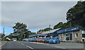 Keith Price Garages, Llanwenarth on the A40, looking west