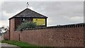 Building with weather vane (and crow) on east side of Holme Lane