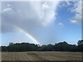 NZ4210 : Rainbow over Farmland, Kirklevington by David Robinson