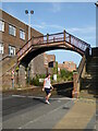 SZ0190 : Poole - footbridge over the railway by Chris Allen
