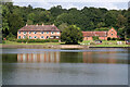 Houses seen across Trimpley Reservoir