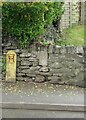 Old Bridge Marker on the B3186 in Yealmpton