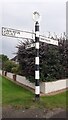 Cumberland County Council finger signpost at Cotehill crossroads