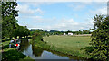 Canal and pasture near Colwich in Staffordshire