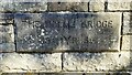 Plaque on north parapet of bridge taking A684 over Gayle Beck