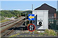 SN5881 : Cab signal marker, Aberystwyth station by Bill Harrison