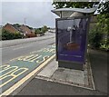 ST3090 : Cadbury advert on a Malpas Road bus shelter, Newport by Jaggery