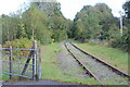 Railway line at level crossing