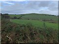 Rolling hills viewed from B5183 near to Glan Gors