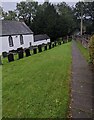 Path above a churchyard, Glascoed, Monmouthshire