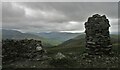 NY1927 : Summit cairn and shelter on Broom Fell by steven ruffles