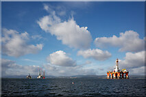 NH7867 : Exploration rigs in the Cromarty Firth by Julian Paren