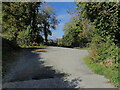 Wild Forest Lane at its junction with the B180