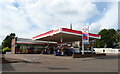 Service station on Ladyacre Road (B7017), Lanark