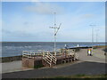 SD3141 : Flagpole on the seafront, Little Bispham, near Blackpool by Malc McDonald