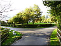 The road to the golf course from the canal bridge, Rogerstone